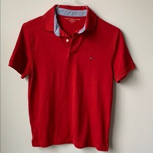 Tommy Hilfiger Red Polo Shirt Classic Style
